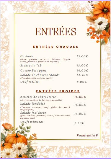 Brasserie restaurant les B (ex libanais) - Menu Image 2