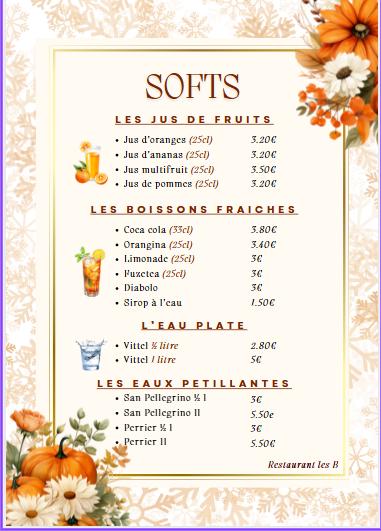 Brasserie restaurant les B (ex libanais) - Menu Image 3